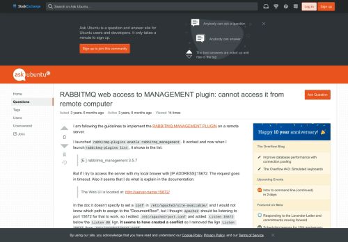 
                            8. apache2 - RABBITMQ web access to MANAGEMENT plugin: cannot access ...