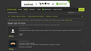 
                            8. apagar login do skype | ZWAME Fórum