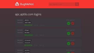 
                            2. apc.aptilo.com logins - BugMeNot