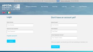 
                            2. APCOA Connect - Please Login