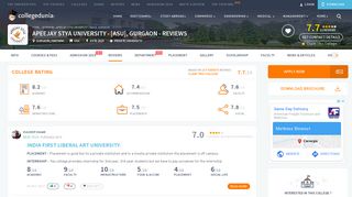 
                            12. Apeejay Stya University - [ASU], Gurgaon - Reviews 2019-2020