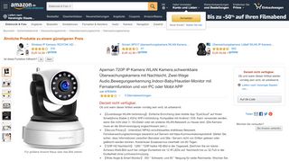 
                            4. Apeman 720P IP Kamera WLAN Kamera,schwenkbare: Amazon.de ...