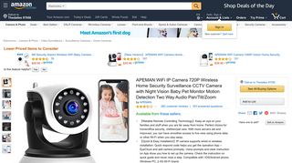 
                            3. APEMAN WiFi IP Camera 720P Wireless Home Security - Amazon.com