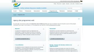 
                            10. Aperçu des programmes web - INAMI