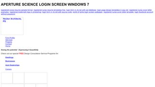 
                            5. Aperture Science Login Screen Windows 7 - Hecker Architects