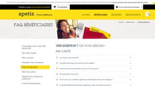 
                            4. APETIZ - FAQ bénéficiaires