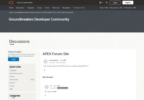 
                            2. APEX Forum Site | Oracle Community