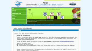 
                            7. Apex Institute of Management & Technology - Verification