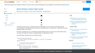 
                            6. Apex Oracle custom login script - Stack Overflow