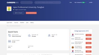 
                            12. Apex Professional University, Pasighat - courses, fee, cut off, ranking ...