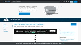 
                            10. apex - URL Encoding String with just Plus Signs - Salesforce Stack ...