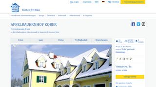 
                            11. Apfelbauernhof Kober in St. Ruprecht - Herr F. Kober - Ferienhausmiete