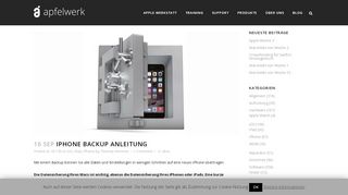 
                            13. Apfelwerk | iPhone Backup Anleitung