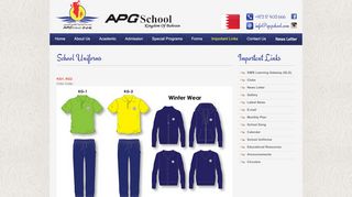 
                            3. APG School Bahrain School Uniforms Bahrain