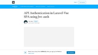 
                            9. API Authentication in Laravel-Vue SPA using Jwt-auth - codeburst