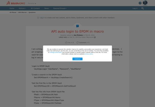 
                            2. API auto login to EPDM in macro | SOLIDWORKS Forums