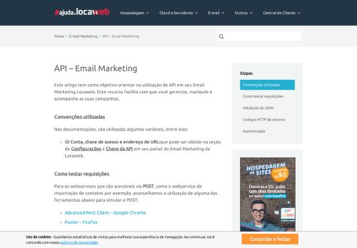 
                            6. API - Email Marketing - Ajuda Locaweb