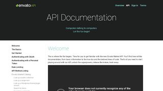 
                            1. API | Envato API