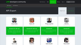 
                            3. API Expert - LINE developers community