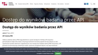 
                            8. API Gemius/PBI - Polskie Badania Internetu