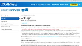 
                            6. API Login | NorthShore