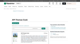 
                            8. API Thomas Cook - Gambia Message Board - TripAdvisor