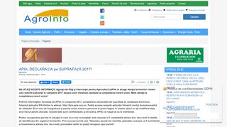 
                            6. APIA: DECLARAȚIA pe SUPRAFAȚĂ 2017! | Agroinfo - portal de ...