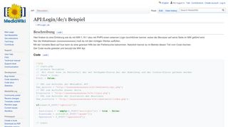 
                            5. API:Login/de/1 Beispiel - MediaWiki