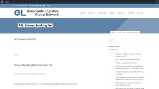 
                            4. APL: Manual booking fee | Oceanwide Logistics Global Network