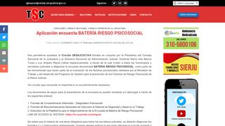 
                            5. Aplicación encuesta BATERÍA RIESGO PSICOSOCIAL - Tribunal ...