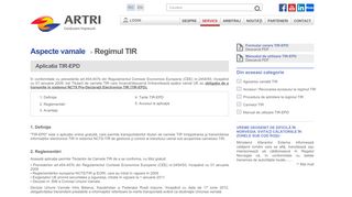
                            10. Aplicatia TIR-EPD - ARTRI Conducem impreuna