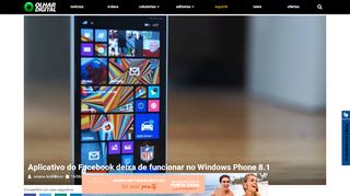 
                            10. Aplicativo do Facebook deixa de funcionar no Windows Phone 8.1