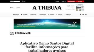 
                            9. Aplicativo Ogmo Santos Digital facilita informações para ... - A Tribuna