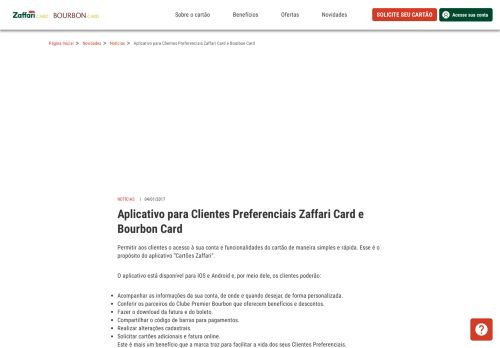 
                            6. Aplicativo para Clientes Preferenciais Zaffari Card e Bourbon Card ...