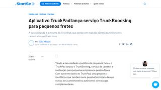 
                            6. Aplicativo TruckPad lança serviço ... - StartSe