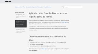 
                            9. Aplicativo Xbox One: problemas ao fazer login na conta do Roblox ...