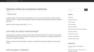 
                            5. Aplikacja do webinarów MyOwnConference. Prowadź wygodnie