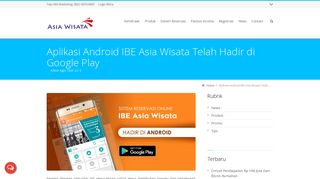 
                            8. Aplikasi Android IBE Asia Wisata Telah Hadir di Google Play - ASIA ...