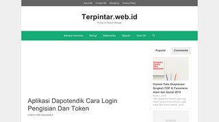 
                            6. Aplikasi Dapotendik Cara Login Pengisian dan Token - Materi Belajar ...