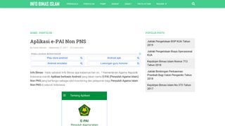 
                            10. Aplikasi e-PAI Non PNS - Info Bimas Islam
