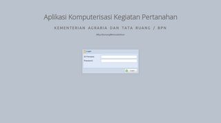 
                            3. Aplikasi Komputerisasi Kegiatan Pertanahan