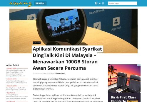 
                            12. Aplikasi Komunikasi Syarikat DingTalk Kini Di Malaysia ... - Amanz