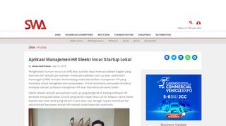 
                            7. Aplikasi Manajemen HR Sleekr Incar Startup Lokal | SWA.co.id