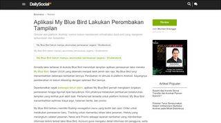 
                            7. Aplikasi My Blue Bird Lakukan Perombakan Tampilan | Dailysocial