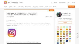 
                            8. [APLIKASI] OGinsta+ / Instagram+ - Sumber - Mi Community - Xiaomi