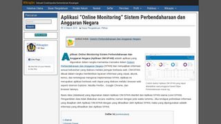 
                            4. Aplikasi “Online Monitoring” Sistem Perbendaharaan dan Anggaran ...