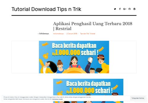 
                            7. Aplikasi Penghasil Uang Terbaru 2018 | Restrial – Tutorial Download ...