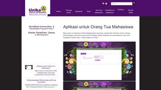 
                            6. Aplikasi untuk Orang Tua Mahasiswa | Unika Soegijapranata Website