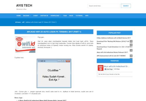 
                            8. Aplikasi wifi.id Auto Login PC Terbaru 2017 (Part 1) - Kediri Blog