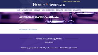 
                            13. APLW-NAMSS-CME-Certificate - Horty Springer